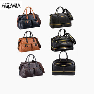 正品红马本间HONMA高尔夫衣物包男士手提球包皮革时尚golf服装袋