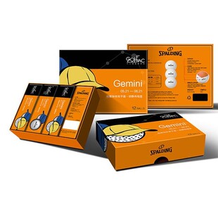 正品Spalding 高尔夫十二星座球-双子座 12 Zoiac - Gemini三层球