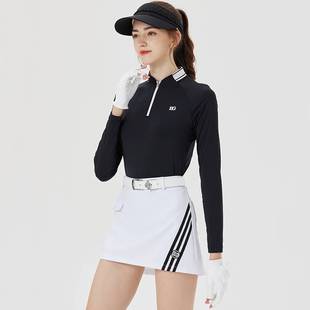长袖 上衣秋冬速干透气女士运动球衣韩版 女装 BG高尔夫球服装 短裙女