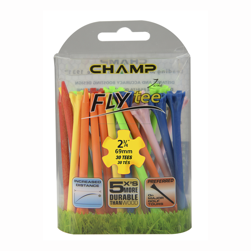 新款高尔夫球钉TEE CHAMP 球钉高尔夫配件 塑料环保球T 6角球梯
