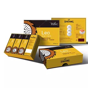 正品Spalding高尔夫十二星座球礼盒-狮子座 12 Zoiac - Leo三层球