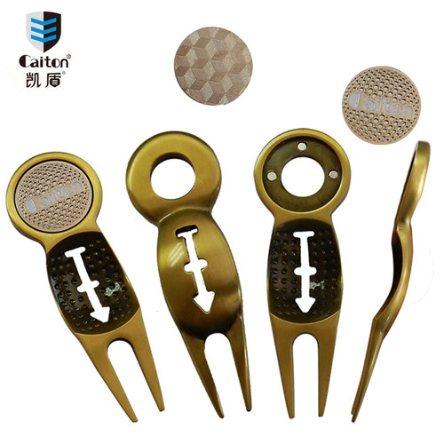 Caiton凯盾高尔夫锌合金画球果岭叉 高尔夫Mark 个人用品叉 新款