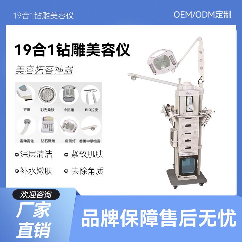 19合1皮肤美容综合仪外贸款钻石微雕管理机磨皮多功能美容院仪器