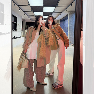 IUIU阿晶家 私服都市老钱巨好穿100绵羊毛西裤宽松慵懒松弛感长裤