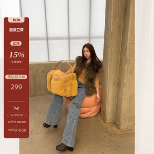 IUIU阿晶家 「都市mode」复古显瘦蓝色牛仔裤女高腰直筒拖地裤子