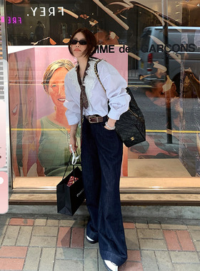 IUIU阿晶家 全员爱住！自在慵懒 定制蕾丝衬衫韩版宽松长袖上衣