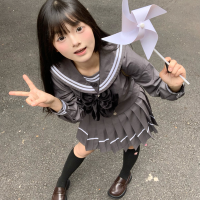 尘芒JK原创只余中水手服套装