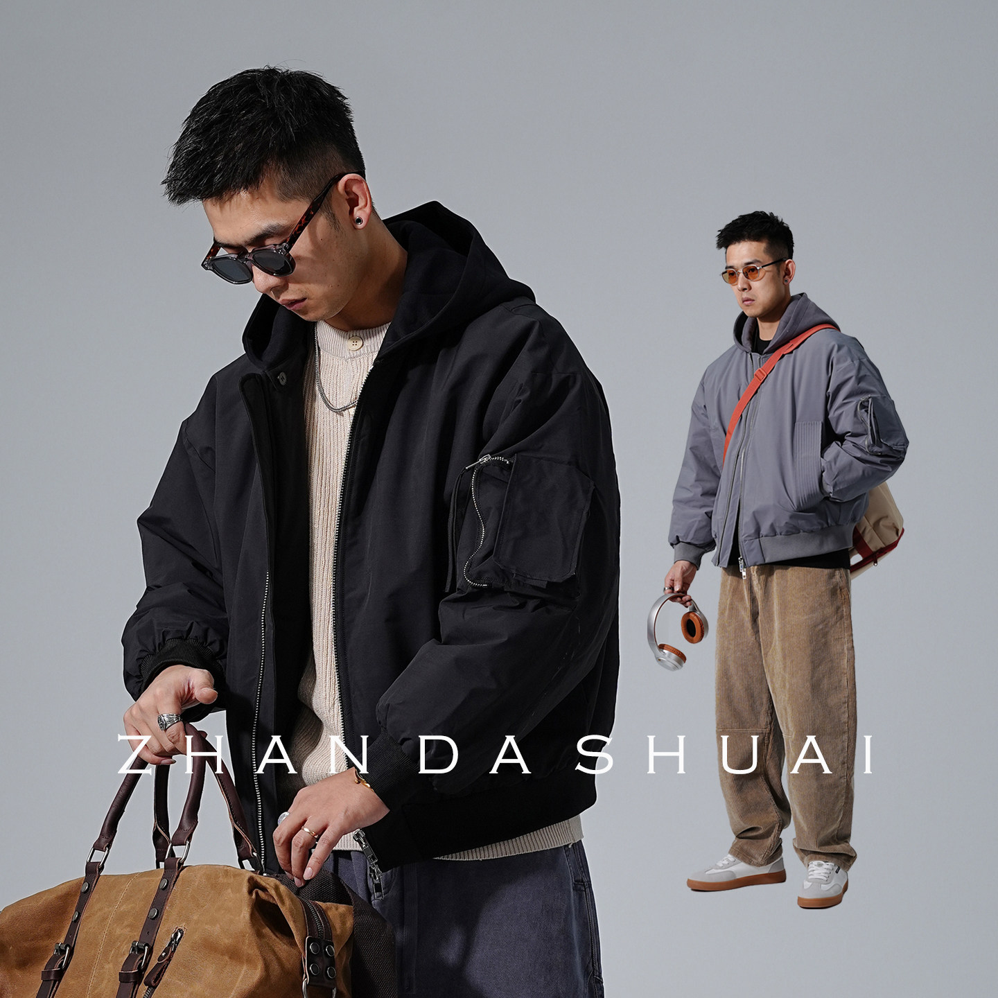 占大帅 设计感痞帅90白鸭绒工装连帽羽绒服男宽松潮牌保暖外套,男装,羽绒服,淘宝优惠券,粉丝福利购,淘宝优惠卷