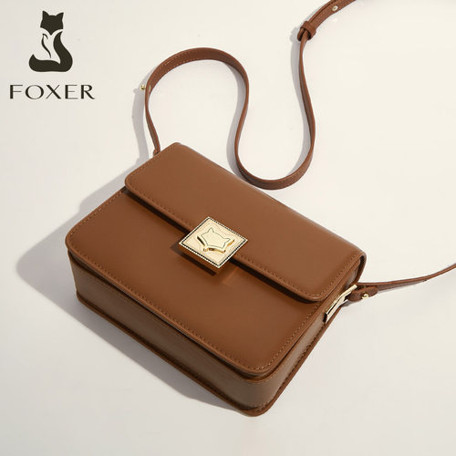 金狐狸真皮小包包气质百搭斜挎包
