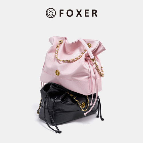 FOXER真皮托特包大容量单肩女包