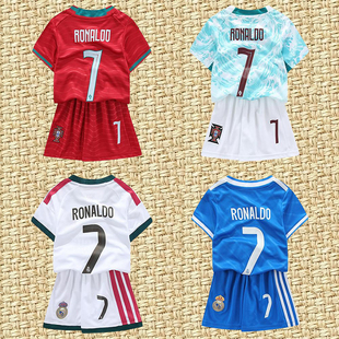 儿童2026葡萄牙国家队C罗7号球衣皇马主客场足球服Ronaldo jersey