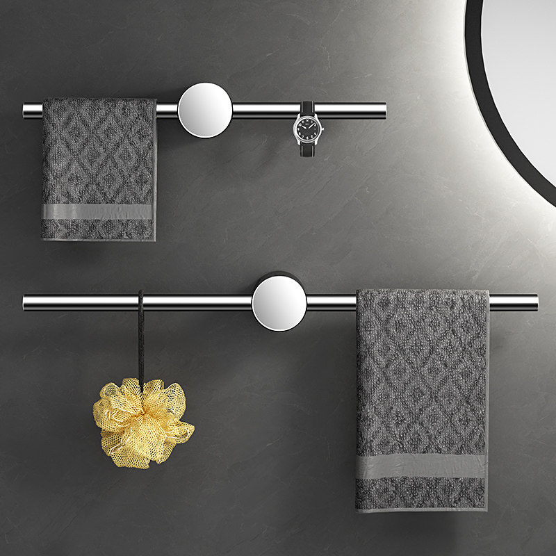 304不锈钢毛巾架免打孔高端极简