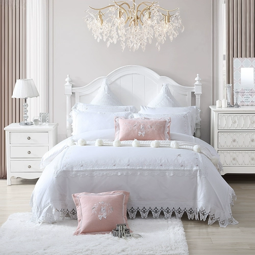 Детский комплект для принцессы, 100 шт, 4 предмета, с вышивкой, французский стиль