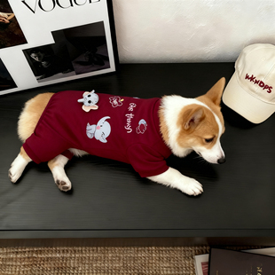 宠物秋冬卡通立体小象喜庆狗狗四脚衣中型犬柯基柴犬法斗巴哥