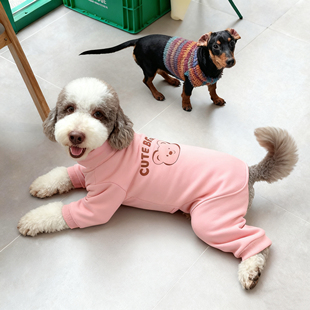 印花小熊狗狗四脚衣 BEAR 巨贵秋冬日常居家 THE