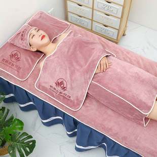 美容院专用铺床单大浴毛巾不开洞夏浴巾裙包头毛巾五件套定制logo
