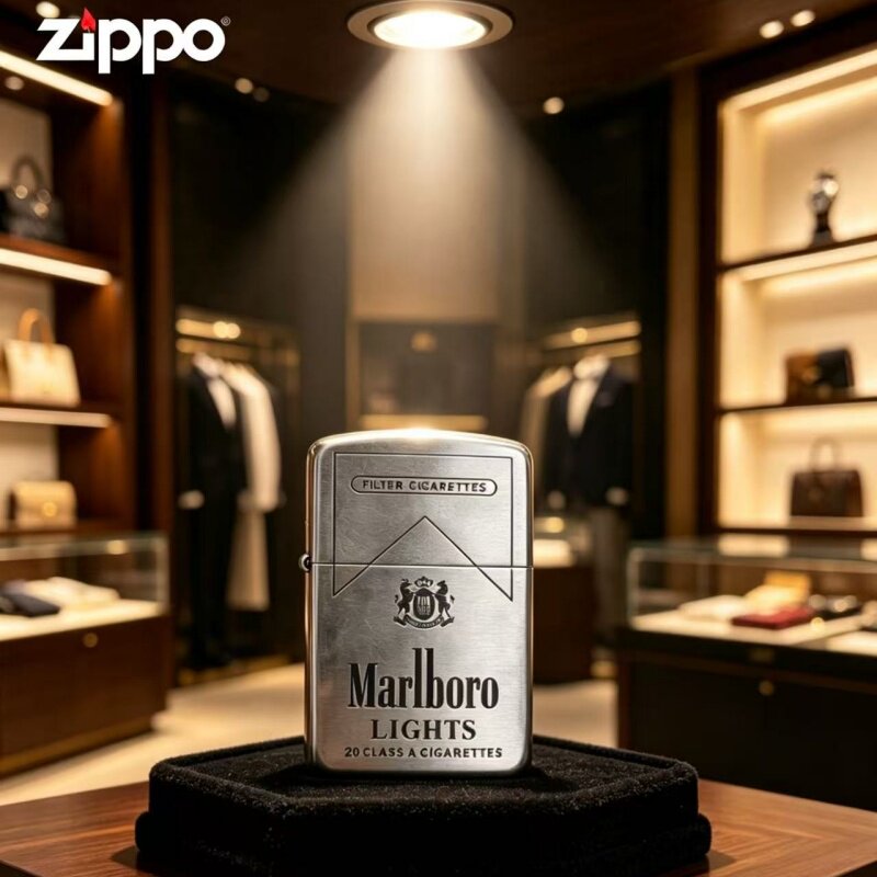 原装正品Zippo1941复刻万宝路防风煤油打火机镀银送礼12年