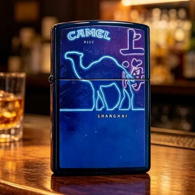 zippo骆驼彩绘煤油打火机外壳