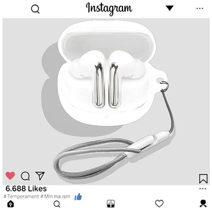 适用QCY MeloBuds N60主动降噪蓝牙耳机保护壳QCY MeloBuds N60耳机壳简约纯色男女款QCY N60创意硅胶软壳