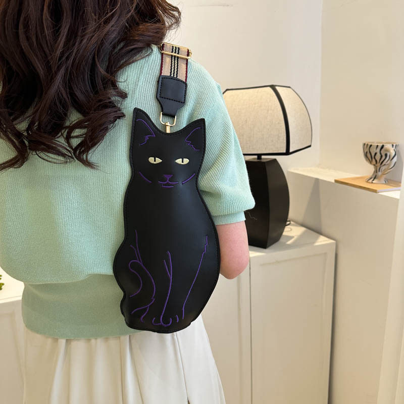 猫咪可爱女士胸包2023韩版i通用款女包