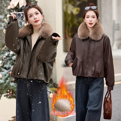 女装/女士精品短外套休闲风2025年冬季女士女保暖聚酯纤维100%