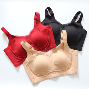 黄金身段H7软钢圈调整型文胸大胸显小收副乳防下垂全罩杯薄款聚拢