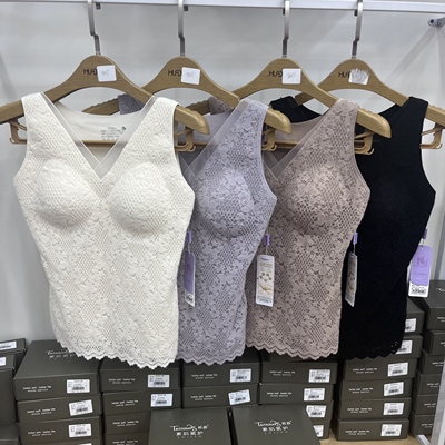 戴维诗保暖背心女带胸垫文胸内衣