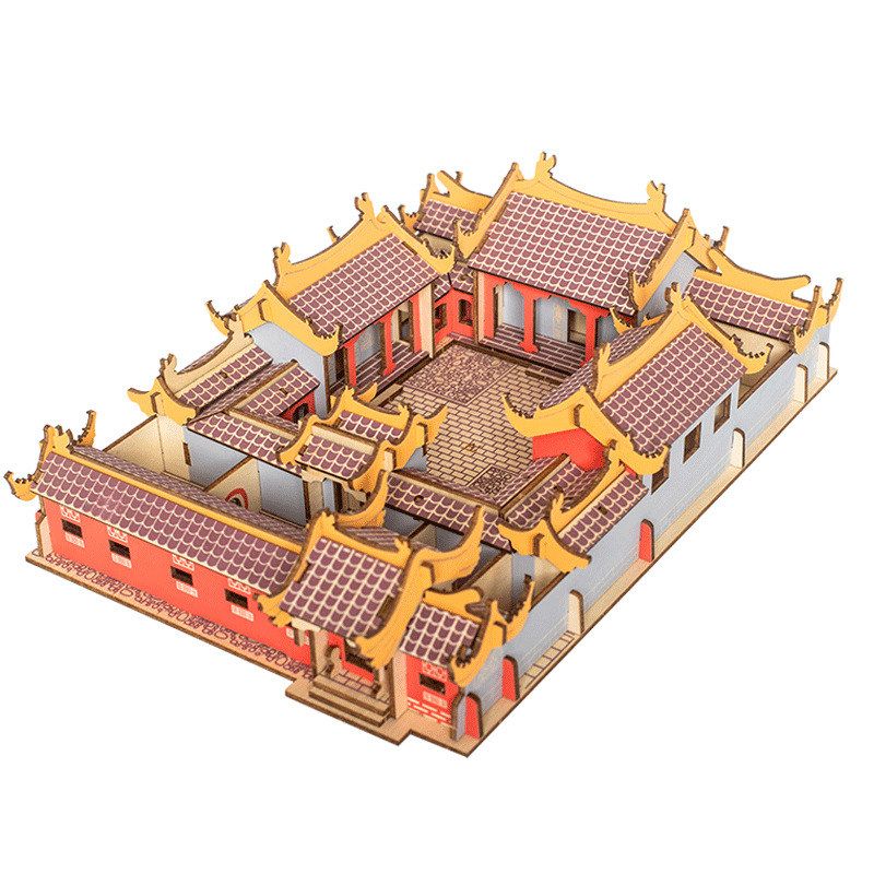 模型四合院立体木质类手工礼物