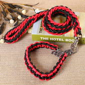 金毛狗狗牵引绳P绳防咬训练中大型遛狗绳防爆冲加粗加长项圈链子