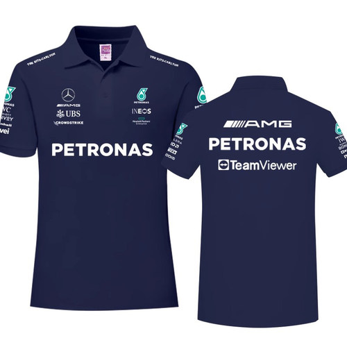 汽车4S店工作服梅奔赛德斯amg shirt短袖t恤F1车队赛车服男polo衫