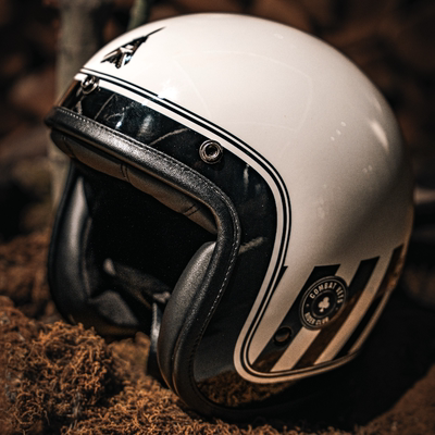 TRRF碳纤维复古男女四季哈雷vespa踏板轻机车摩托骑行头盔半盔