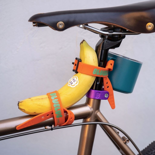 自行车小布固定带 LUG日本代购 骑行捆绑带多用途水壶带 BLUE 正品