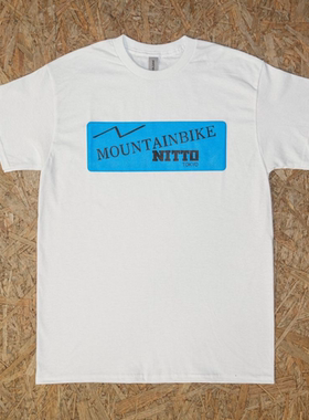 新款NITTO日本 山地自行车T恤 男女棉质白色短袖圆领休闲上衣