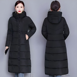 反季大码棉服女2025年新款修身显瘦长款过漆加厚羽绒棉服冬季外套