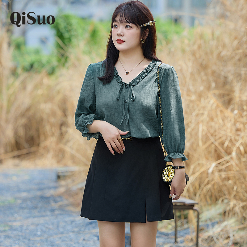 绮娑大码上衣显瘦上衣