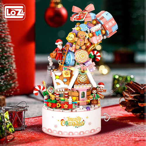 积木圣诞节礼物LOZ/俐智音乐旋转