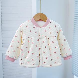 150克女童夹棉外套加厚儿童春秋冬装 婴儿宝宝衣服婴幼儿外出服
