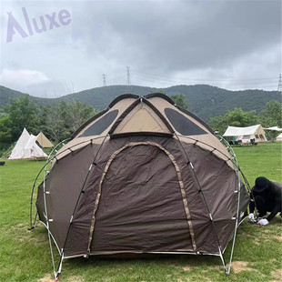 超大球帐 洛尔斯Luxe大力士柴火炉露营营地多人帐篷 大力神