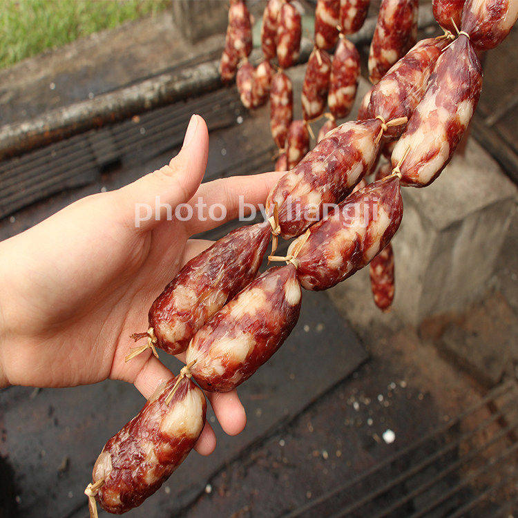 广东厚街腊肠广式农家自制 带甜味腊肠肥瘦适中腊肠500g包邮