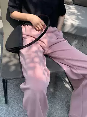 MARYME2021 spring and autumn new high-end draping lazy casual air pants high waist casual wide-leg long pants