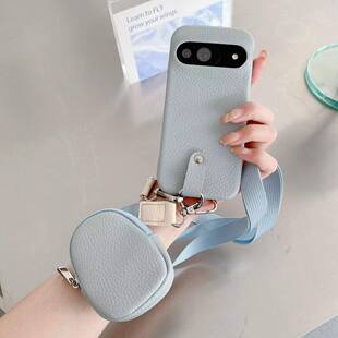耳机零钱包一体适用谷歌pixel9斜挎手机壳pixel8pro保护套6a小包包皮质Googlepixel7pro壳谷歌5a斜挎挂绳16E