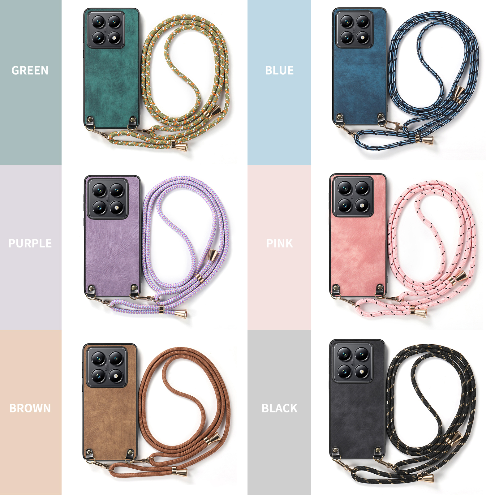 适用小米14T手机壳xiaomi13ultra挂绳可斜挎12Tpro背带11lite斜跨外壳红米note14pro+肩带Turbo3保护套女新款