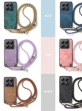 适用小米14T手机壳xiaomi13ultra挂绳可斜挎12Tpro背带11lite斜跨外壳红米note14pro+肩带Turbo3保护套女新款