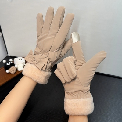 冬季加厚加绒女士保暖棉手套