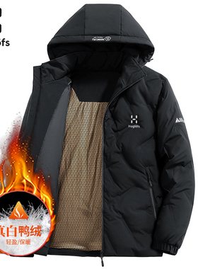 HAGLOFS火柴棍冬季新款白鸭绒保暖外套户外防风防水石墨烯羽绒服