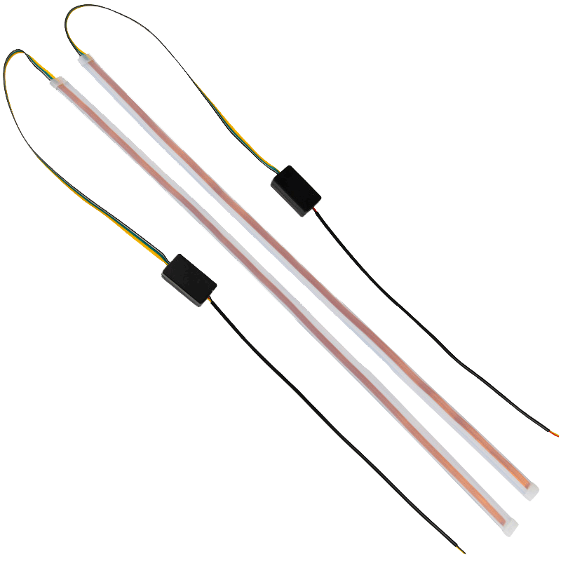 流水式转向灯led流光日行灯带加改装饰通用汽车导光条氛围灯超亮