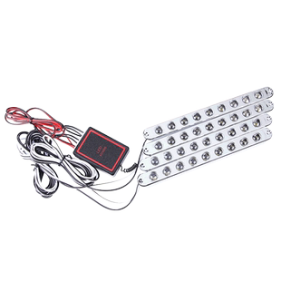 汽车开道灯led警示中网呼吸爆闪灯强光超亮车用防专治远光狗克星