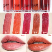 Hàn Quốc BBIA Mousse Velvet Lip Glaze 09 # Pumpkin Color Matte Lipstick 06 Bean Paste Matte Lip Gloss - Son bóng / Liquid Rouge