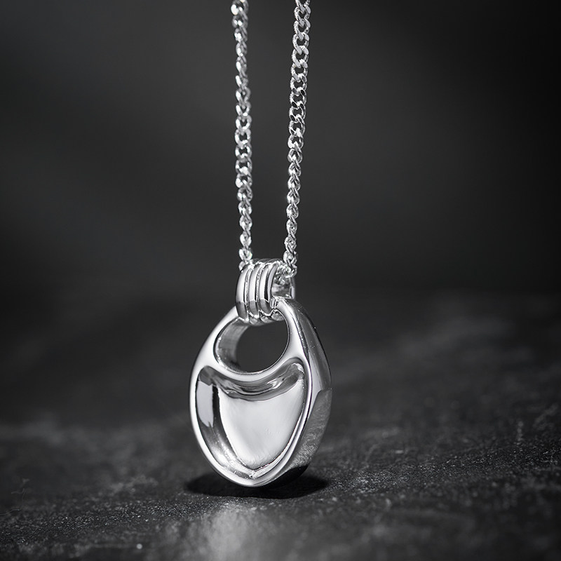 月汐～顺遂吉祥 ins风银色吊坠女项链轻奢高级感长款蛇骨链送亲友