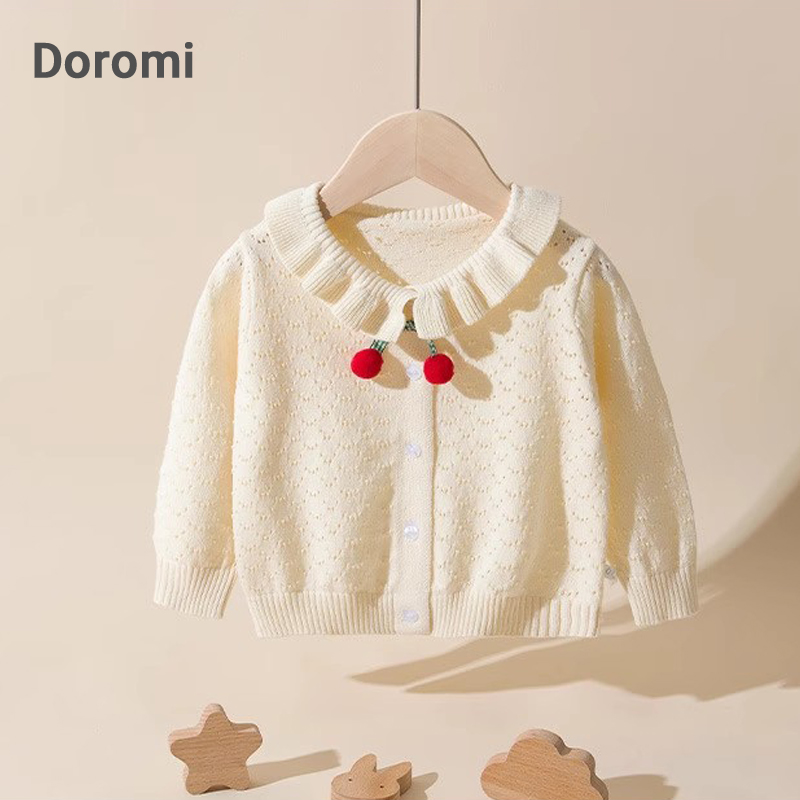 春夏薄款女童纯棉毛衣开衫外套